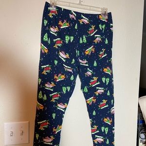 Wiener dog pajama pants! Inseam L inseam 25. New condition leggings 100% cotton